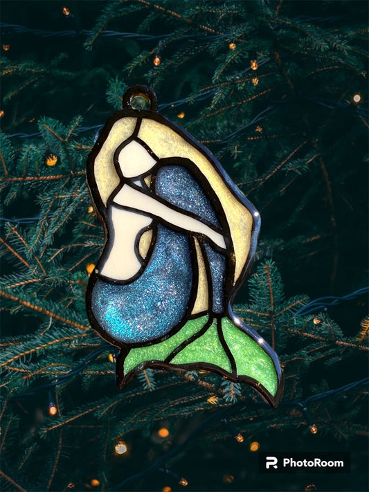Blonde mermaid ornament