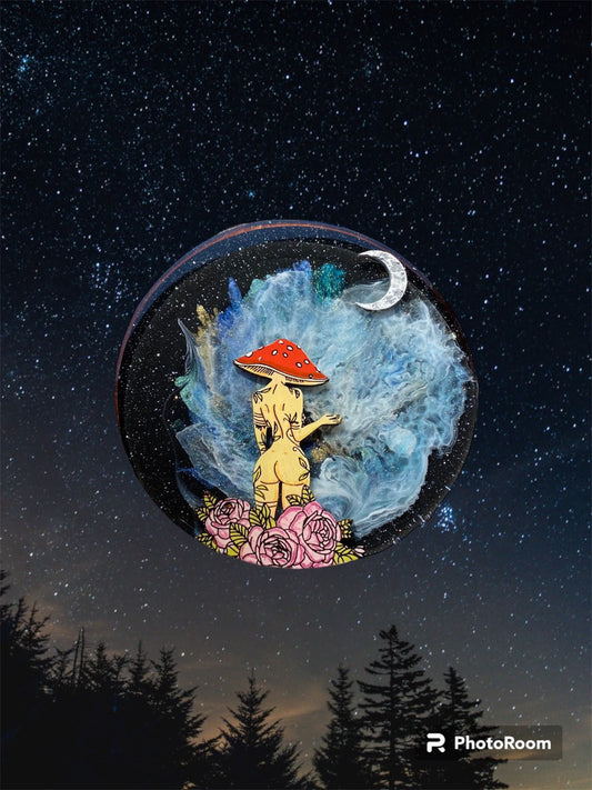 Mushroom Woman - Night Sky